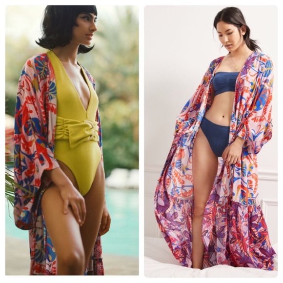 Anthropologie Claire Colin botanical robe - Picture 3 of 16